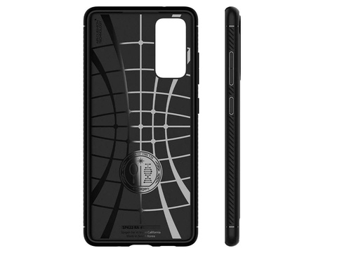Spigen Rugged Armor Hülle für Samsung Galaxy S20 FE Mattschwarzes Glas 3mk