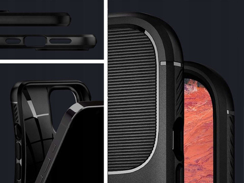 Spigen Rugged Armor Hülle für Apple iPhone 12/12 Pro 6.1 Mattschwarz Alogy Glas