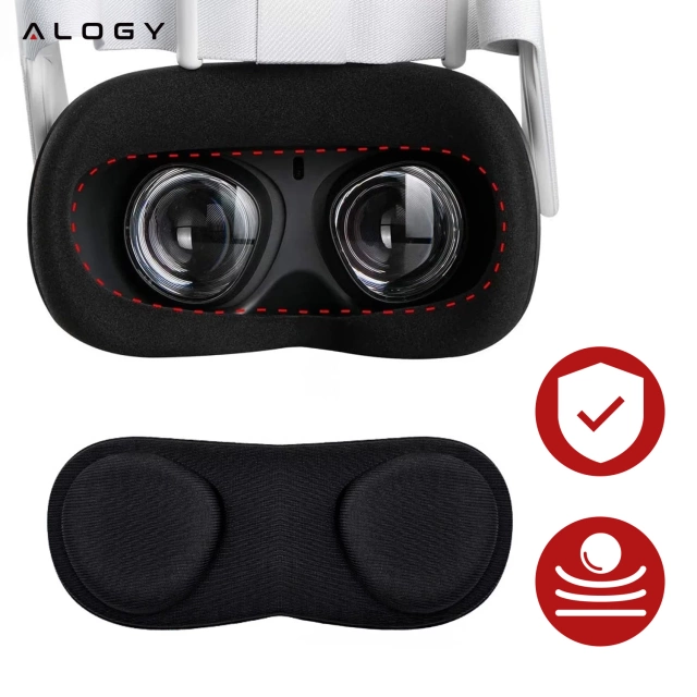 Osłona do soczewek Alogy VisionGuard do gogli okularów VR do Meta Quest 3 Czarna