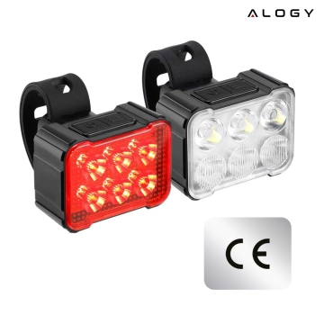 Alogy SafeRide™ LED-Fahrradlicht, wasserdichte Taschenlampe, Vorder- und Rücklicht, 2er-Pack