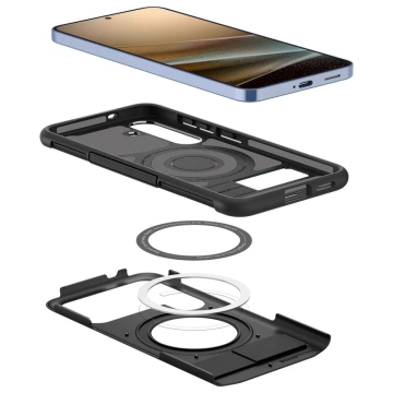 Etui für Samsung Galaxy S25 Schwarz Spigen Slim Armor Mag MagSafe