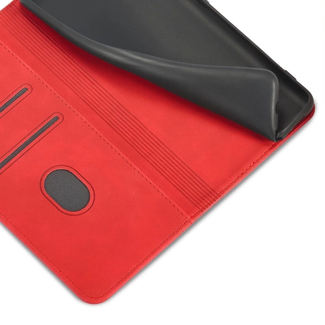 Magnet Fancy Case etui do Xiaomi Redmi Note 11 Pro pokrowiec portfel na karty kartę podstawka czerwony
