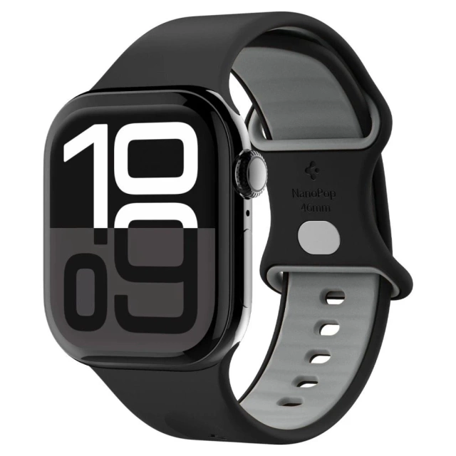 Pasek Spigen Nano Pop do Apple Watch 44/45/46/49 mm Czarno-Szary