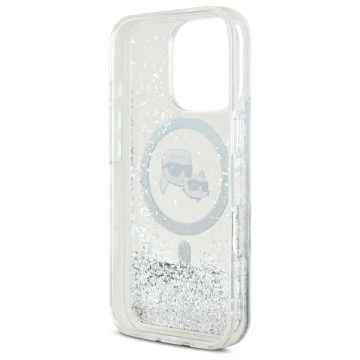 Etui Karl Lagerfeld für iPhone 16 Pro Max 6.9" Magsafe Hardcase Transparent Liquid Glitter Karl