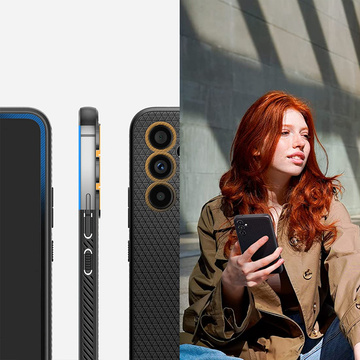Spigen Liquid Air Phone Case Gepanzerte Hülle für Samsung Galaxy A54 5G Mattschwarzes Glas