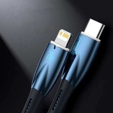 Baseus Glimmer Series Schnellladekabel USB-C 480Mbps PD 100W 1m Schwarz