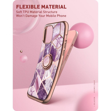 Etui Supcase Cosmo Snap für Apple iPhone 13 Marmor Lila
