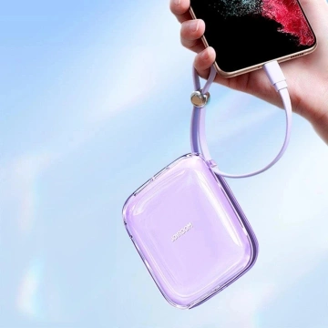 Powerbank Joyroom JR-L005 10000mAh Lightning USB-A Lila mit Kabel