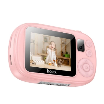 Digitalkamera für Kinder HOCO DV205 Selfie 1MP 2" HD Rosa