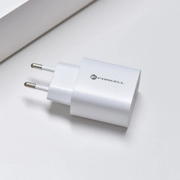 FORCELL F-ENERGY Wandladegerät Typ C USB A PD QC4.0 3A 30W Weiß