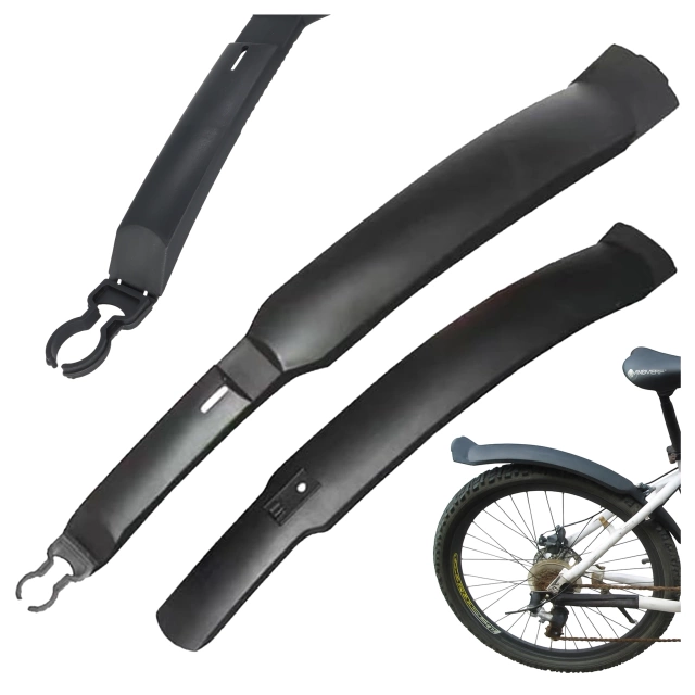 Błotniki rowerowe zestaw przód i tył komplet Alogy BikeShield Set wachlarze uniwersalne Błotnik rowerowy Czarne