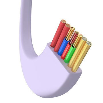 Kabel USB-C 3w1 Baseus Bright Mirror für Micro USB / USB-C / Lightning, 100W, 1.2m (Fioletowy)