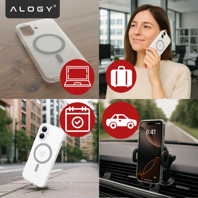 Etui do Apple iPhone 17 – matowa obudowa do MagSafe z ochroną obiektywu, smukłe i odporne na zarysowania, idealne dopasowanie – Alogy Skinny MatteCase™ Białe