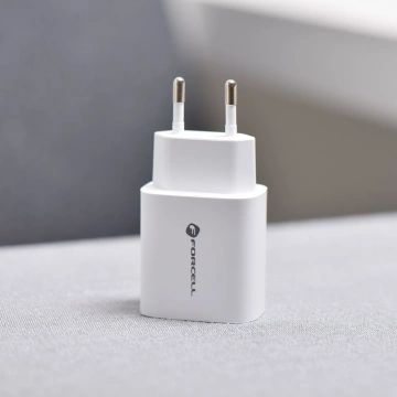 FORCELL F-ENERGY Wandladegerät Typ C USB A PD QC4.0 3A 30W Weiß