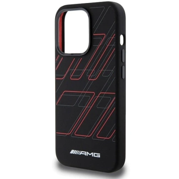 Etui do iPhone 15 Pro AMG Silicone Rhombuses MagSafe czarne