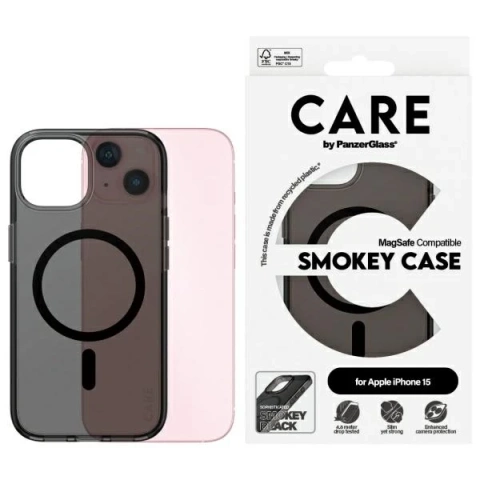 iPhone 15 CARE by PanzerGlass Urban Combat Case 6,1" Transparent