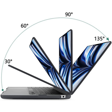 Alogy Hard Case für Apple Macbook Air 13 2022 M2 Mattschwarz