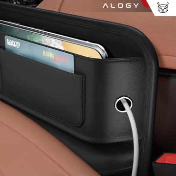 Auto-Organizer für das Auto zwischen den Sitzen Alogy Car Front Seat Storage Box schwarz