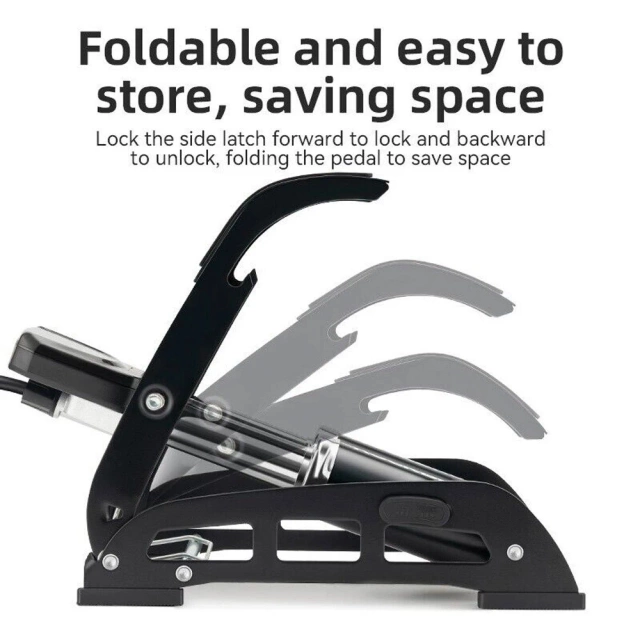 Pompka nożna Rockbros 42430001001 z wyświetlaczem - czarna