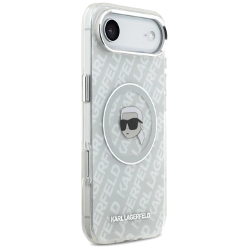 Etui Ochronne do iPhone Air Karl Lagerfeld IML Head Logo MagSafe Szary