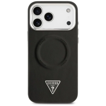 Etui Guess Triangle Logo MagSafe na iPhone 17 Pro - Czarny
