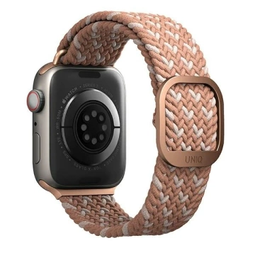 UNIQ Aspen Armband für Apple Watch 40/38/41 mm Serie 4/5/6/7/8/SE/SE2 Geflochten DE Pink/Citrus Pink