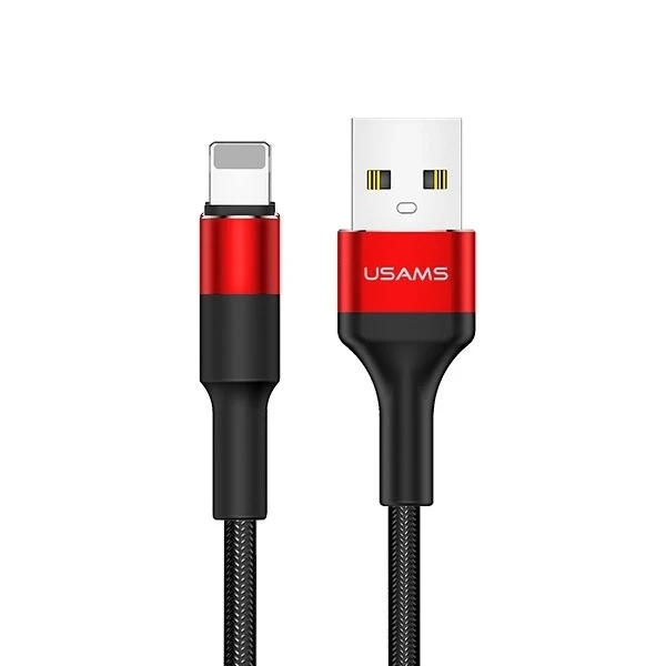 USAMS Geflochtenes Kabel U5 2A blitzrot/rot 1,2m SJ220IP02 (US-SJ220)