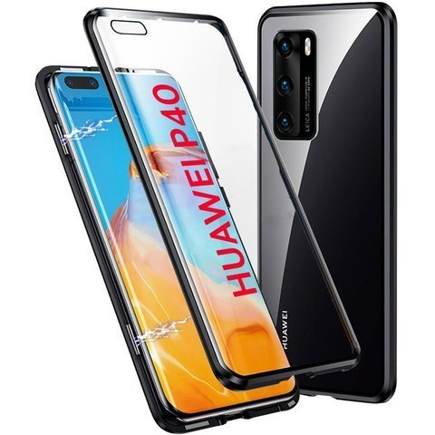 Dr.Fit doppelseitige magnetische Glashülle für Huawei P40 Schwarz