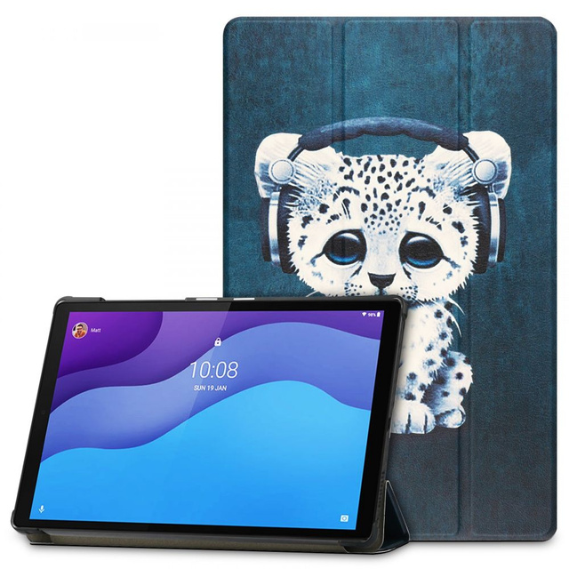 Etui Smart Case Alogie für Lenovo Tab M10 10.1 2ND Gen TB-X306 X/F/L Sad Cat