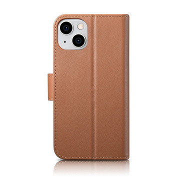 iCarer Wallet Case 2in1 Cover iPhone 14 Plus Anti-RFID Leder Flip Case Braun (WMI14220727-BN)