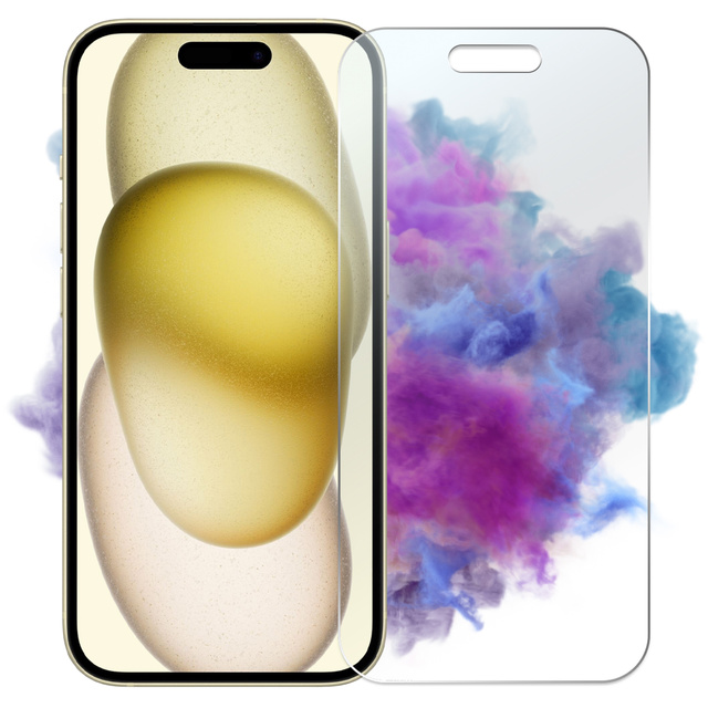 Szkło hybrydowe do Apple iPhone 15 / 16 na ekran Alogy Flexi Glass 9H Case Friendly płaskie na ekran