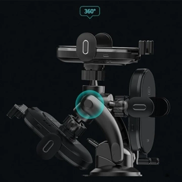 USAMS US-CD131 15W Automatischer Induktionshalter für Glas/Kopfteil schwarz/schwarz CD131ZJ01