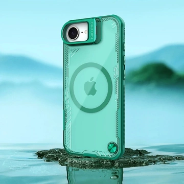 iPhone 16e Hülle Nillkin Iceblade MagSafe Stand Grün