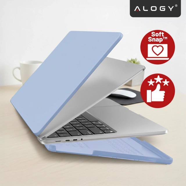 Etui do Apple Macbook Pro 14 2021-2024 (M1/M2/M3/M4) – elastyczna, matowa obudowa ochronna, lekka i odporna – Alogy AirGuard™ Lawendowy