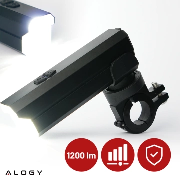 Alogy P12 Fahrradlicht schwarz Fahrradlicht vorne LED-Frontlicht Fahrradbeleuchtung wasserdicht IPX5