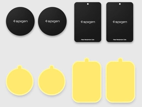 Spigen Kuel Metallplatten 4x Starke Platten für Griffe Schwarz
