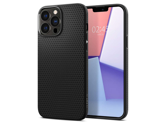 Etui obudowa Spigen Liquid Air do Apple iPhone 13 Pro Matte Black + Szkło