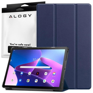 ETUI na tablet Lenovo Tab M10 FHD Plus 10,6 3 GEN 3RD 3gen 2023 TB-125FU / TB-128FU fall buch cover Granatowe