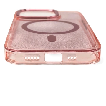Etui Wozinsky Glitter MagSafe do Samsung Galaxy S24 FE Różowe Brokat