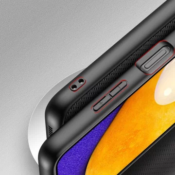 Dux Ducis Fino Hülle Cover mit Nylonmaterial bezogen Samsung Galaxy A03s schwarz