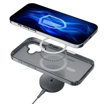 Schutzhülle für Apple iPhone 16 3mk Frosty MagCase Schwarz