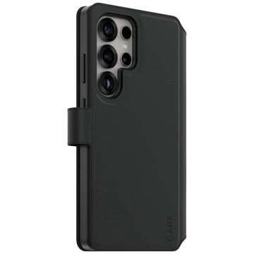 Hülle für Samsung Galaxy S25 Ultra CARE von PanzerGlass Feature Tango Wallet 2in1 Schwarz