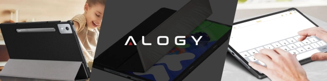 Etui do Lenovo IdeaTab Pro / Pro MT 12.7" TB-373, Ochronne z Klapką i Miejscem na Rysik, Składana Okładka Bumper, Alogy BookGuard™ – Czarne