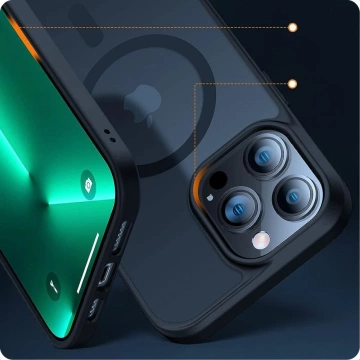 Etui Magmat MagSafe für Apple iPhone 15 Pro Schwarz/Klar