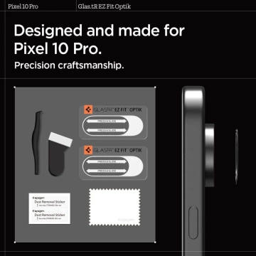 Osłona Aparatu Spigen Optik Glas.TR Camera Protector 2-Pack Google Pixel 10 Pro Crystal Clear