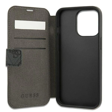 Etui Guess GUBKP13L4GMGGR für Apple iPhone 13 Pro / 13 6,1" Szary/Grey Book 4G Big Metal Logo