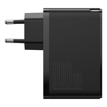 Baseus GaN2 Pro Wandladegerät, 2x USB, 2x USB-C, 100W, EU (schwarz)