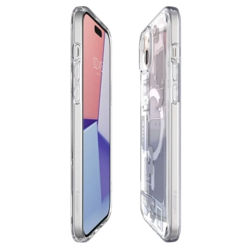 Etui Spigen Ultra Hybrid Mag MagSafe für Apple iPhone 15 Plus Zero One Weiß