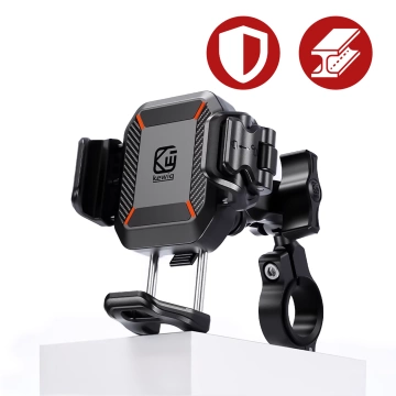 KEWIG M11B Motorradhalterung für Telefon mit QC 3.0 15W Qi-Ladegerät Schwarz