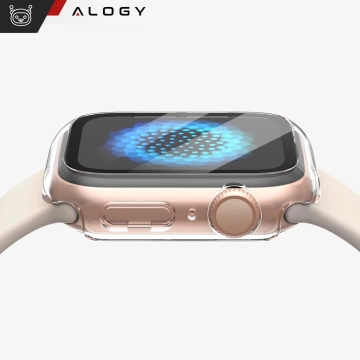 Alogy Protector Case 2-in-1 Schutzhülle mit Glas für Apple Watch 10 46mm Transparent